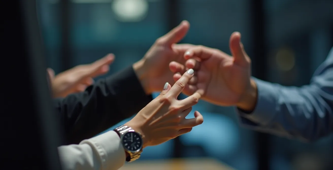 Close-up view of hands pointing at camera monitor during commercial fashion photoshoot review
